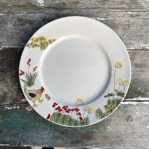 Paula Deen southern rooster dinner plate farmhouse Hand painted stoneware